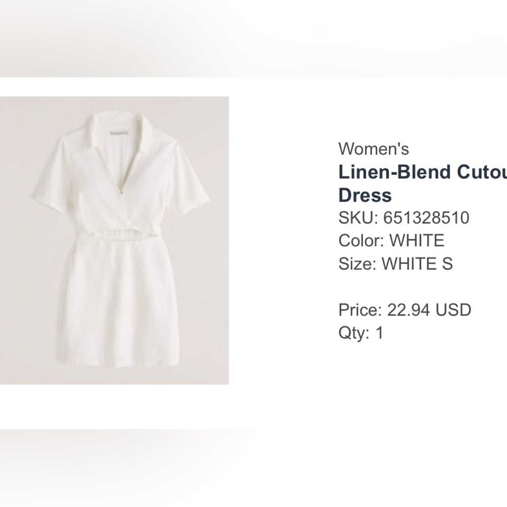 A&F White Linen Dress